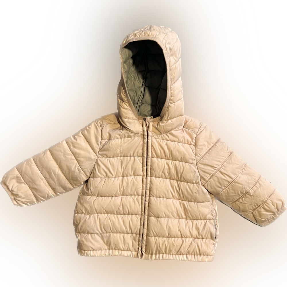 💖5/&25 Light pink baby puffer jacket size 12-18m